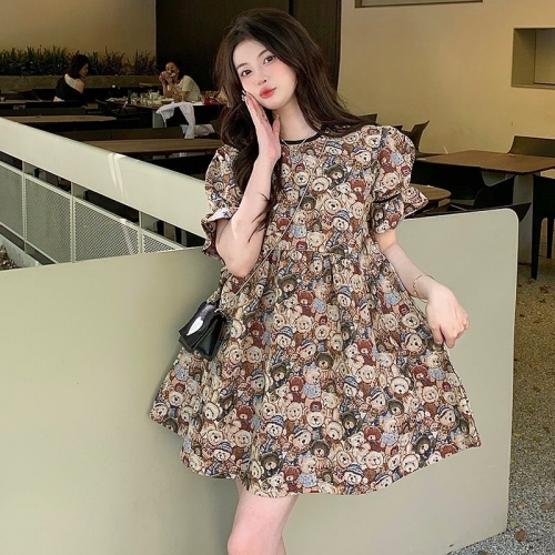 #317 Real Shot & Price: Summer New Retro Bear Puff Sleeve Dress, Niche Design, First Love Tea Break #317 Real Shot & Price: Summer New Retro Bear Puff Sleeve Dress, Niche Design, First Love Tea Break
