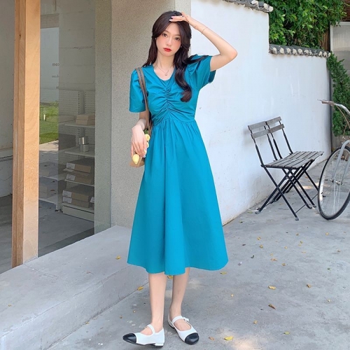 #323 Real Shot & Price: Summer New Korean Style Puff Sleeve Back Hollowed-out Bow Dress #323 Real Shot & Price: Summer New Korean Style Puff Sleeve Back Hollowed-out Bow Dress