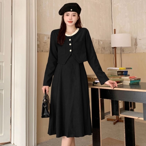 Real Shot | Two-Piece Set | High-End Cardigan Jacket + Slip Dress Women's Autumn/Winter French Corduroy Suit Real Shot | Two-Piece Set | High-End Cardigan Jacket + Slip Dress Women's Autumn/Winter French Corduroy Suit