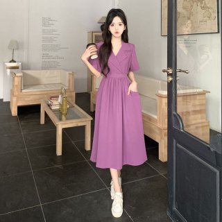 #817 [Back Collar Workmanship] Real Shot, Real Price, New Suit Collar, Slim Waist, Slimming Pocket Design