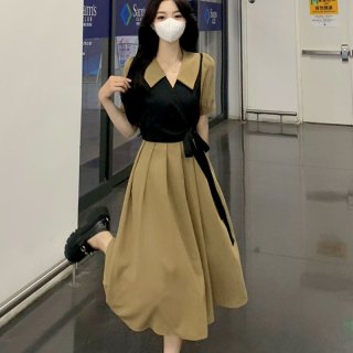 #828 Official Image Price | In Stock | Plus Size Women's Summer Tie-Waist Vest with Peter Pan Collar