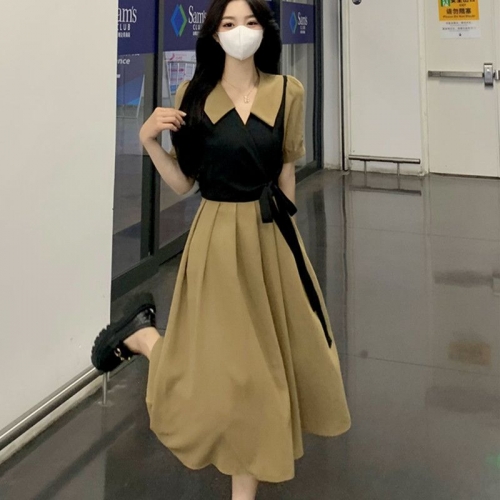 #828 Official Image Price | In Stock | Plus Size Women's Summer Tie-Waist Vest with Peter Pan Collar