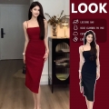 Sexy and form-fitting halter dress for women, 2024 new style, elegant and sophisticated, super slimming, slit and long.