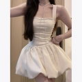 Spicy Ballet Style Waist-cinching Puffy Strapless Dress for Women, Summer French Tulip Skirt, Birthday Dress, Elegant Dress