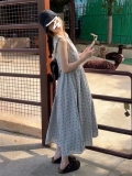 Polka dot sleeveless vest dress for women, summer 2025 new style, French chic, petite and slimming.