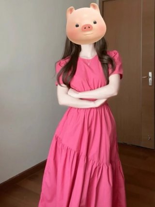 French-style A-line puff sleeve dress, summer 2025 new style, petite and slimming, perfect for a first love fairy look.