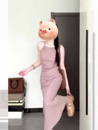 Exquisite and sophisticated halter neck suspender dress with retro and unique design, perfect for summer, slimming and flattering long dress.