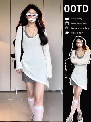 Grey halter neck suspender dress for women, new early autumn 2025 style, petite A-line bodycon mini skirt. Grey halter neck suspender dress for women, new early autumn 2025 style, petite A-line bodycon mini skirt.