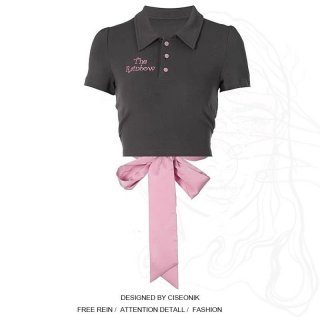 [In Stock] New INS European and American style short-sleeved T-shirt for women, summer design, unique sweet and spicy retro style.