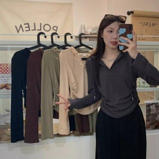 MR Plus Size Hooded Long-Sleeve T-Shirt for Women, Autumn/Winter, Slimming Base Layer, Short Style MR Plus Size Hooded Long-Sleeve T-Shirt for Women, Autumn/Winter, Slimming Base Layer, Short Style