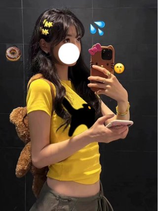 [1*1 Pure Cotton Regular Style] Printed Straight Shoulder Regular Short Sleeve High Elasticity New Summer Slim Fit