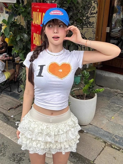 1*1 Pure Cotton High Elasticity New Summer Short-Sleeved Top, Fits Well with High-Waisted Pants, Slimming and Stylish 1*1 Pure Cotton High Elasticity New Summer Short-Sleeved Top, Fits Well with High-Waisted Pants, Slimming and Stylish