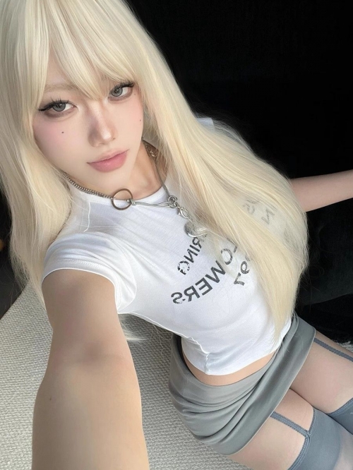 1*1 Pure Cotton High Elasticity New Summer Short-Sleeved Top, Fits Well with High-Waisted Pants, Slimming and Stylish