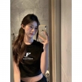 1*1 Pure Cotton High Elasticity New Summer Short-Sleeved Top, Fits Well with High-Waisted Pants, Slimming and Stylish 1*1 Pure Cotton High Elasticity New Summer Short-Sleeved Top, Fits Well with High-Waisted Pants, Slimming and Stylish
