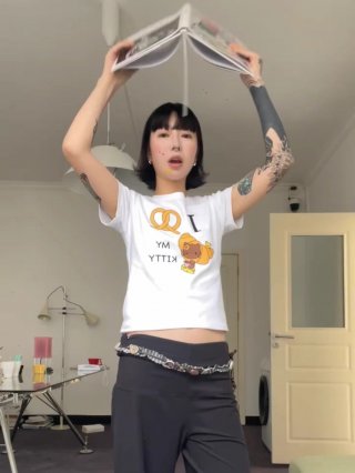 [1*1 Pure Cotton Regular Style] Printed Straight Shoulder Regular Short Sleeve High Elasticity New Summer Slim Fit