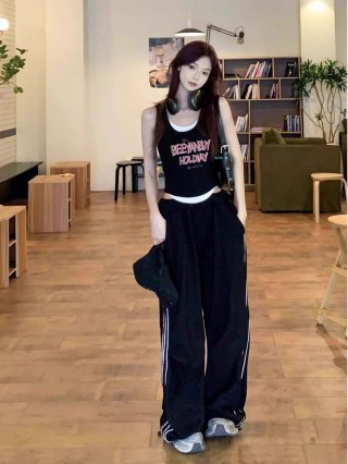 [Shoulder and Collar Cover] Summer Dopamine Outfit: Sleeveless T-shirt, American Style Short Hot Girl Slim Fit Tank Top