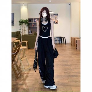 [Shoulder and Collar Cover] Summer Dopamine Outfit: Sleeveless T-shirt, American Style Short Hot Girl Slim Fit Tank Top