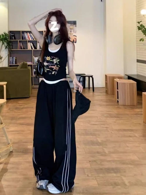 [Shoulder and Collar Cover] Summer Dopamine Outfit: Sleeveless T-shirt, American Style Short Hot Girl Slim Fit Tank Top