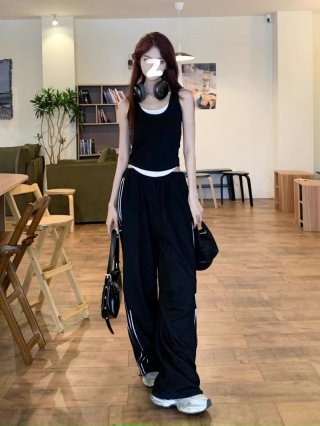 [Shoulder and Collar Cover] Summer Dopamine Outfit: Sleeveless T-shirt, American Style Short Hot Girl Slim Fit Tank Top