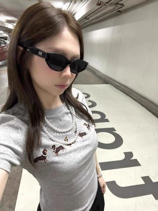 [1*1 Pure Cotton Regular Style] Printed Straight Shoulder Regular Short Sleeve High Elasticity New Summer Slim Fit