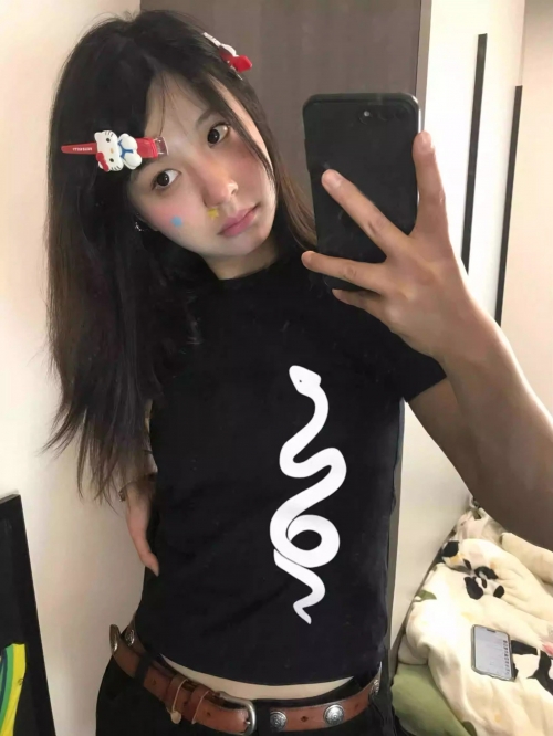 [1*1 Pure Cotton Regular Style] Printed Straight Shoulder Regular Short Sleeve High Elasticity New Summer Slim Fit