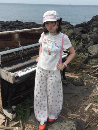 [1*1 Pure Cotton Regular Style] Printed Straight Shoulder Regular Short Sleeve High Elasticity New Summer Slim Fit