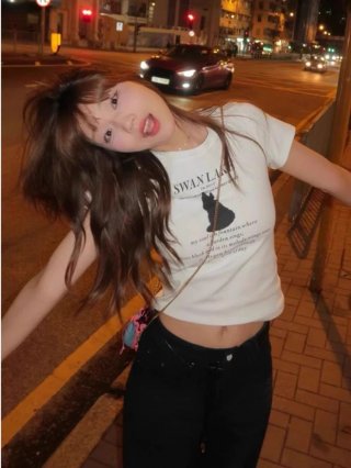 [1*1 Pure Cotton Regular Style] Printed Straight Shoulder Regular Short Sleeve High Elasticity New Summer Slim Fit