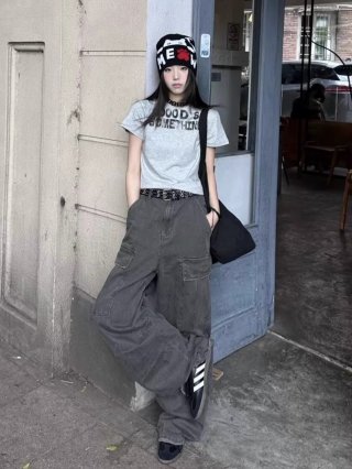 [1*1 Pure Cotton Regular Style] Printed Straight Shoulder Regular Short Sleeve High Elasticity New Summer Slim Fit