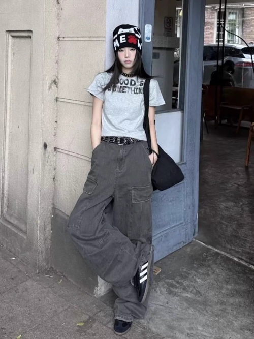 [1*1 Pure Cotton Regular Style] Printed Straight Shoulder Regular Short Sleeve High Elasticity New Summer Slim Fit