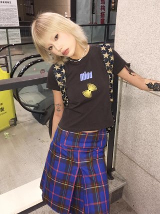 [1*1 Pure Cotton Regular Style] Printed Straight Shoulder Regular Short Sleeve High Elasticity New Summer Slim Fit