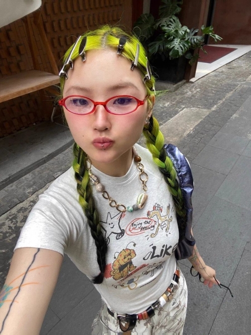 [1*1 Pure Cotton Regular Style] Printed Straight Shoulder Regular Short Sleeve High Elasticity New Summer Slim Fit