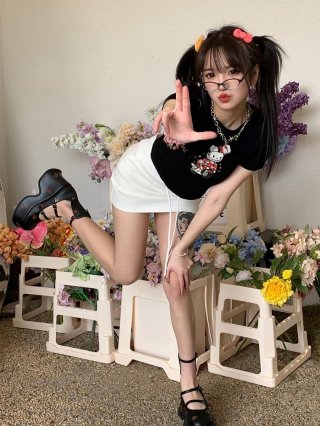 1*1 Pure Cotton High Elasticity New Summer Short-Sleeved Top, Fits Well with High-Waisted Pants, Slimming and Stylish 1*1 Pure Cotton High Elasticity New Summer Short-Sleeved Top, Fits Well with High-Waisted Pants, Slimming and Stylish