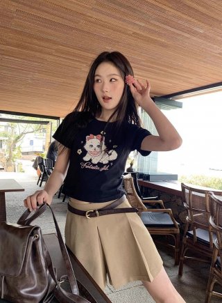 1*1 Pure Cotton High Elasticity New Summer Short-Sleeved Top, Fits Well with High-Waisted Pants, Slimming and Stylish 1*1 Pure Cotton High Elasticity New Summer Short-Sleeved Top, Fits Well with High-Waisted Pants, Slimming and Stylish