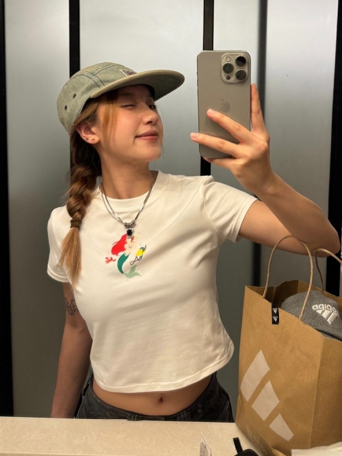 1*1 Pure Cotton High Elasticity New Summer Short-Sleeved Top, Fits Well with High-Waisted Pants, Slimming and Stylish 1*1 Pure Cotton High Elasticity New Summer Short-Sleeved Top, Fits Well with High-Waisted Pants, Slimming and Stylish