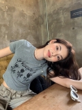 1*1 Pure Cotton High Elasticity New Summer Short-Sleeved Top, Fits Well with High-Waisted Pants, Slimming and Stylish
