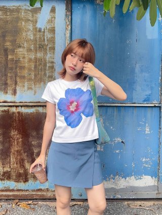 1*1 Pure Cotton High Elasticity New Summer Short-Sleeved Top, Fits Well with High-Waisted Pants, Slimming and Stylish