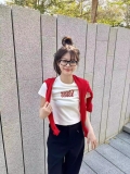1*1 Pure Cotton High Elasticity New Summer Short-Sleeved Top, Fits Well with High-Waisted Pants, Slimming and Stylish