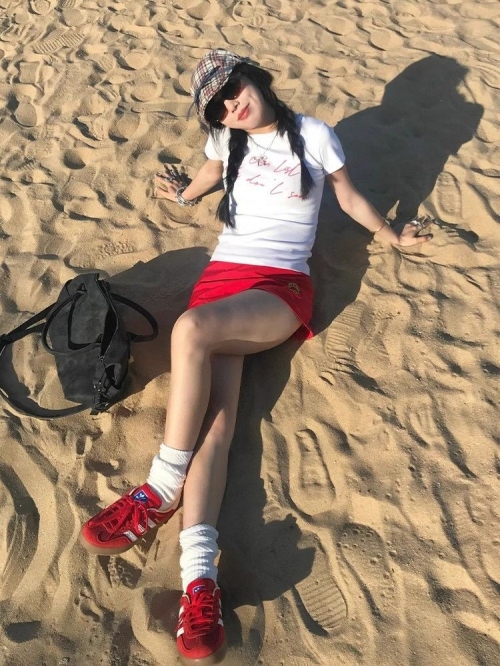 [1*1 Pure Cotton Regular Style] Printed Straight Shoulder Regular Short Sleeve High Elasticity New Summer Slim Fit