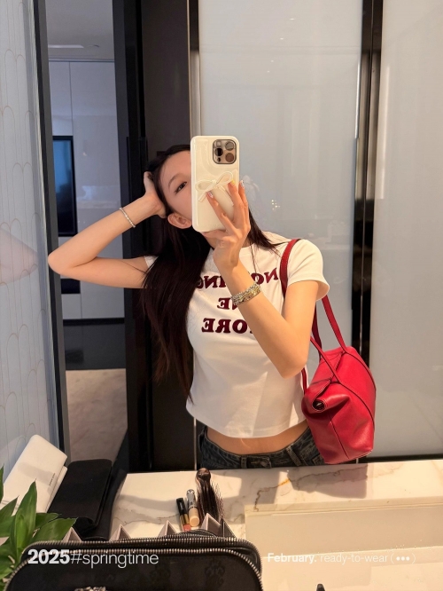 [1*1 Pure Cotton Regular Style] Printed Straight Shoulder Regular Short Sleeve High Elasticity New Summer Slim Fit