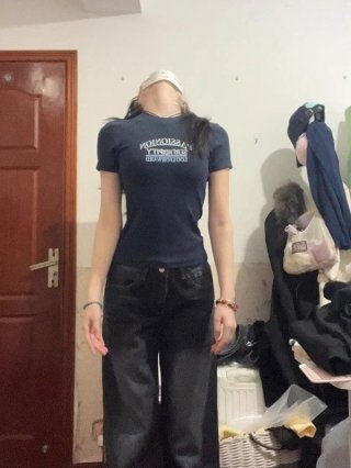 [1*1 Pure Cotton Regular Style] Printed Straight Shoulder Regular Short Sleeve High Elasticity New Summer Slim Fit