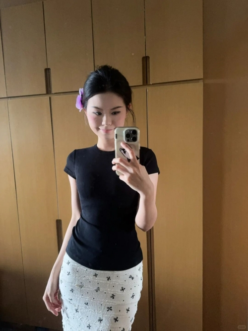 [1*1 Pure Cotton Regular Style] Printed Straight Shoulder Regular Short Sleeve High Elasticity New Summer Slim Fit