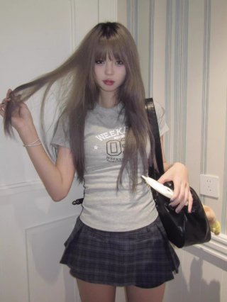 [1*1 Pure Cotton Regular Style] Printed Straight Shoulder Regular Short Sleeve High Elasticity New Summer Slim Fit