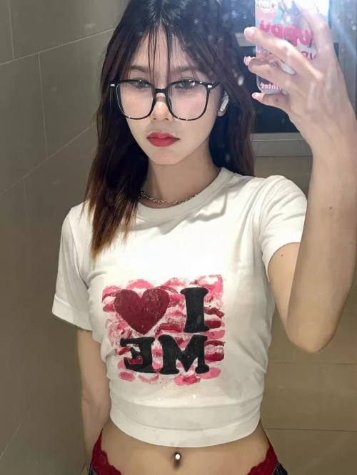 1*1 Pure Cotton High Elasticity New Summer Short-Sleeved Top, Fits Well with High-Waisted Pants, Slimming and Stylish