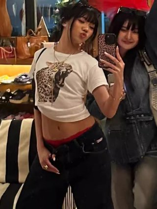 [1*1 Pure Cotton Regular Style] Printed Straight Shoulder Regular Short Sleeve High Elasticity New Summer Slim Fit