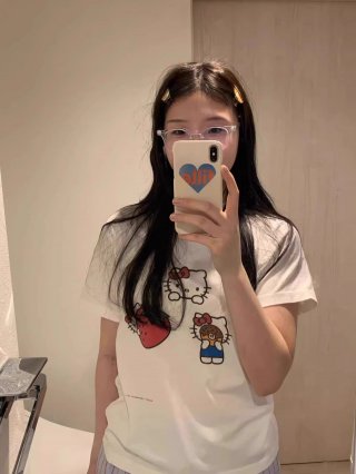 [1*1 Pure Cotton Regular Style] Printed Straight Shoulder Regular Short Sleeve High Elasticity New Summer Slim Fit