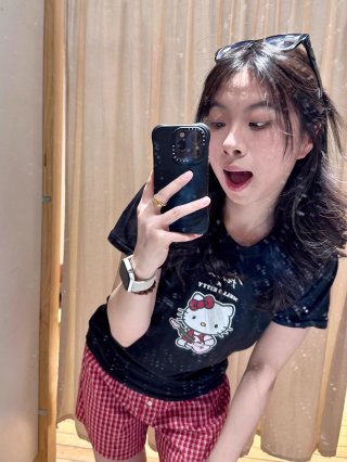 [1*1 Pure Cotton Regular Style] Printed Straight Shoulder Regular Short Sleeve High Elasticity New Summer Slim Fit