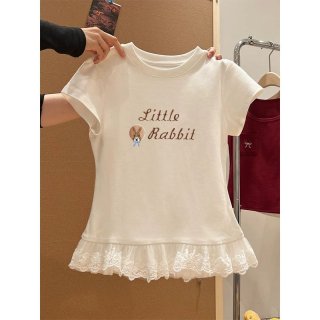 Sweet and Spicy Lace Short-Sleeve T-Shirt Women's Summer New Arrival Pure and Sexy Inner Layer Base Shirt Top Sweet and Spicy Lace Short-Sleeve T-Shirt Women's Summer New Arrival Pure and Sexy Inner Layer Base Shirt Top