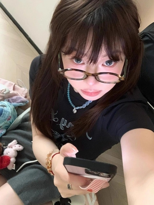 [1*1 Pure Cotton Regular Style] Printed Straight Shoulder Regular Short Sleeve High Elasticity New Summer Slim Fit