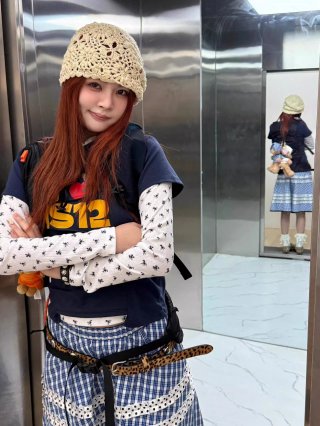 [1*1 Pure Cotton Regular Style] Printed Straight Shoulder Regular Short Sleeve High Elasticity New Summer Slim Fit