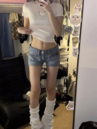 [Shoulder and Collar Cover] Summer Dopamine-Inducing T-Shirt, American Style Short Fit, Sexy and Slim Fit